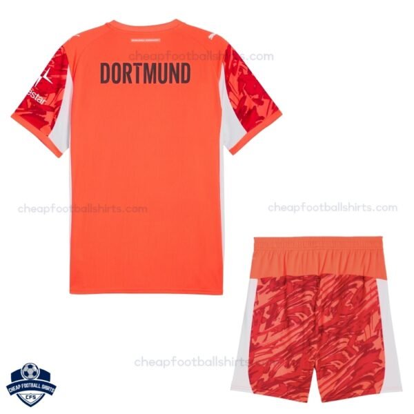 Dortmund Red Goalkeeper Kids Football Kit 25/26 - Back View