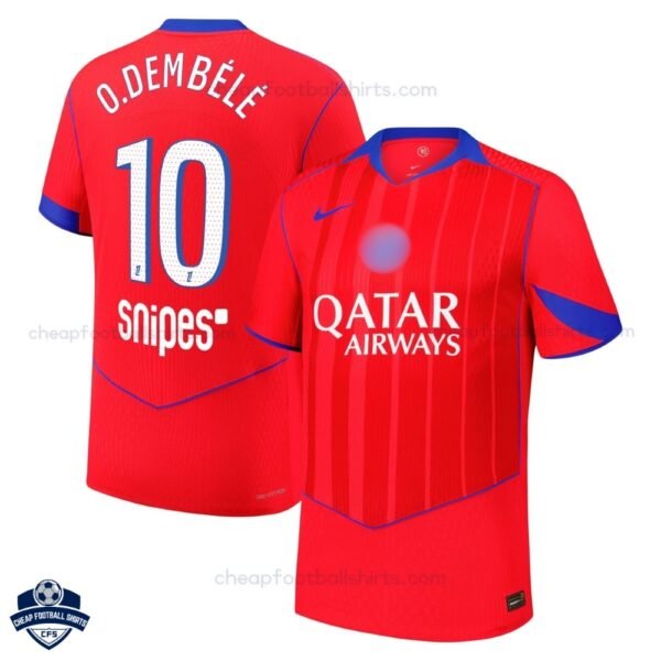 PSG Third Men Football Shirt 25/26 O.DEMBÉLÉ 10 - Overview