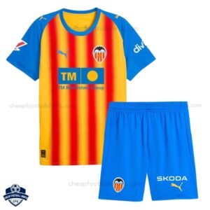 Valencia Third Kids Football Kit 25/26 - Front View