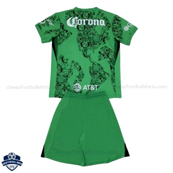 Club América Green Goalkeeper Kids Football Kit 25/26 - back view