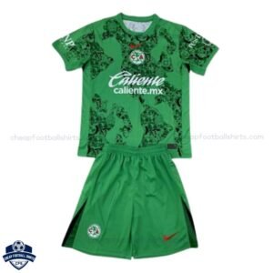 Club América Green Goalkeeper Kids Football Kit 25/26 - front view