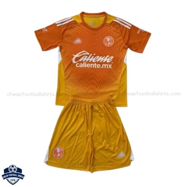 Club América Orange Goalkeeper Kids Football Kit 25/26 - front view