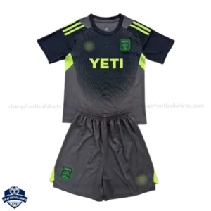 Austin Black Goalkeeper Kids Football Kit 25/26 - front view