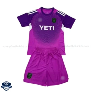 Austin Purple Goalkeeper Kids Football Kit 25/26 - Front view