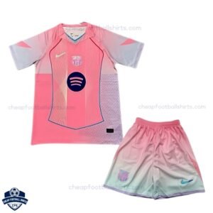 Barcelona Pink Ombre Special Edition Kids Football Kit 25/26 - front view