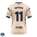 Barcelona Away Men Football Shirt 25/26 RAPHINHA 11 - back view