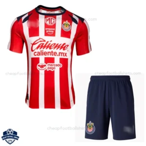 Guadalajara Home Kids Football Kit 25/26