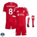 Liverpool Home Kids Football Kit 25/26 SZOBOSZLAI 8 with socks