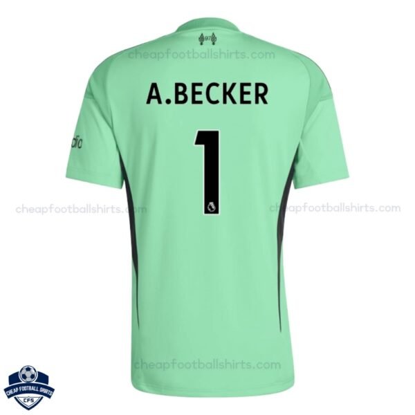 Liverpool A.BECKER 1 Goalkeeper Men Football Shirt 25/26 - back view