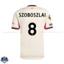 Liverpool Away Men Football Shirt 25/26 SZOBOSZLAI 8 - back view