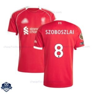 Liverpool Home Men Football Shirt 25/26 SZOBOSZLAI 8