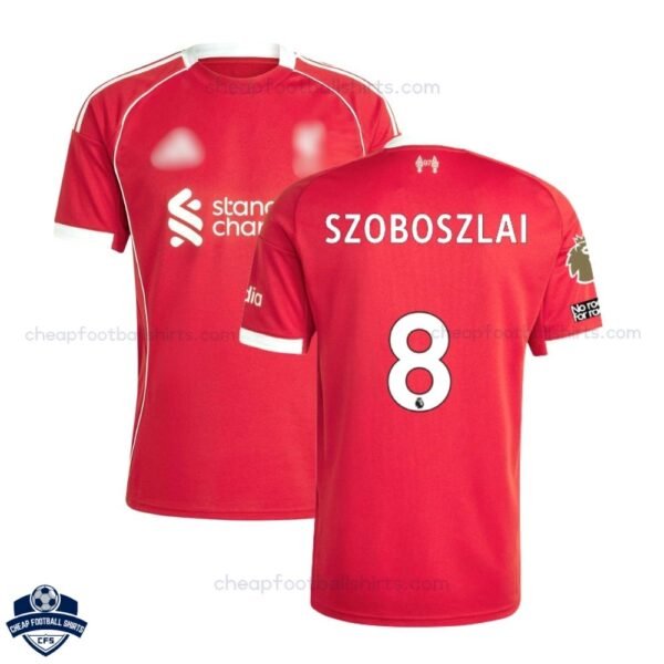 Liverpool Home Men Football Shirt 25/26 SZOBOSZLAI 8