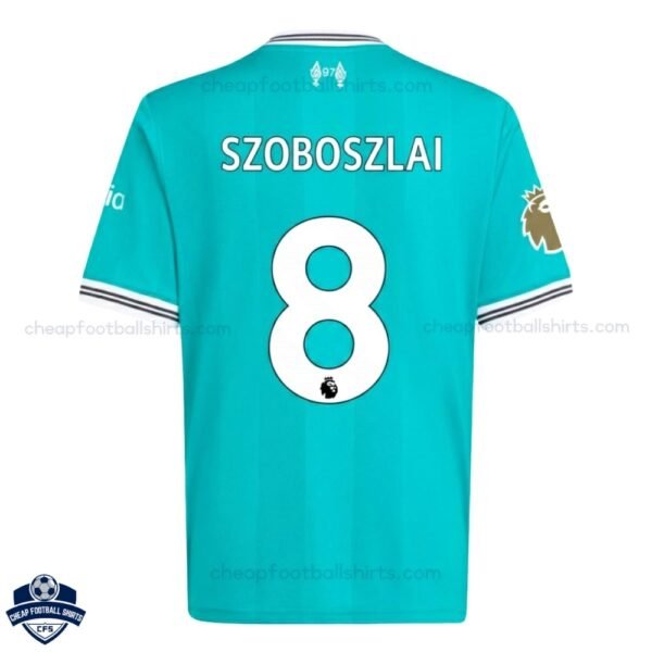 Liverpool Third Men Football Shirt 25/26 SZOBOSZLAI 8 - back view