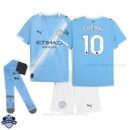 Manchester City Home Kids Football Kit 25/26 CHERKI 10 with socks