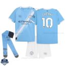 Manchester City Home Kids Football Kit 25/26 CHERKI 10 with socks - overview