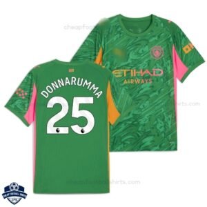 Manchester City Green Goalkeeper Men Football Shirt 25/26 DONNARUMMA 25 - overview