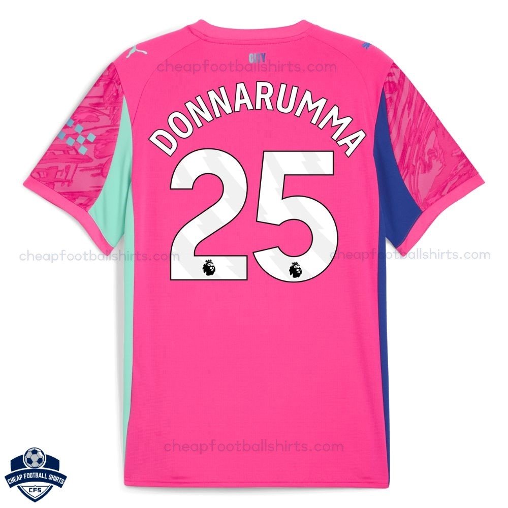 Manchester City Pink Goalkeeper Men Football Shirt 25/26 DONNARUMMA 25 - back view