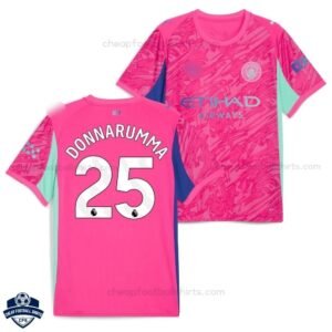 Manchester City Pink Goalkeeper Men Football Shirt 25/26 DONNARUMMA 25 - overview