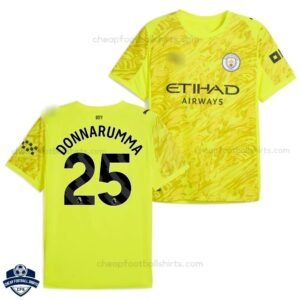 Manchester City Yellow Goalkeeper Men Football Shirt 25/26 DONNARUMMA 25 - overview