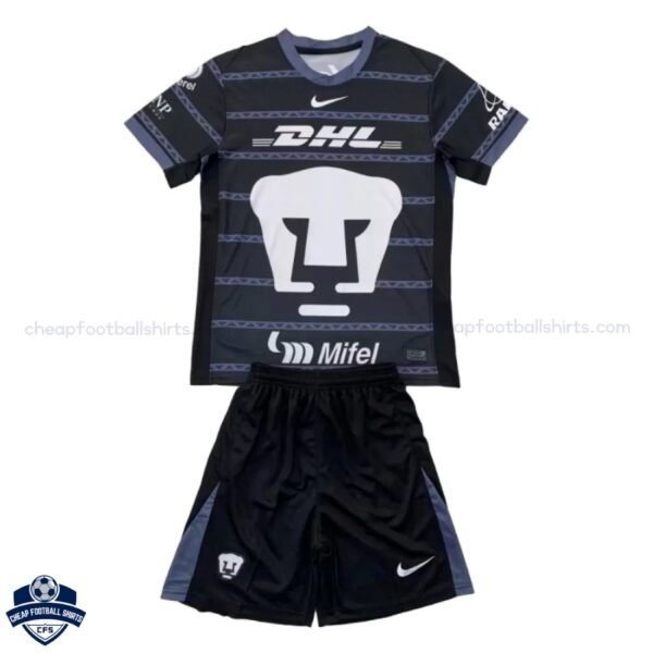 Pumas UNAM Goalkeeper Kids Football Kit 25/26 - FRONT VIEW