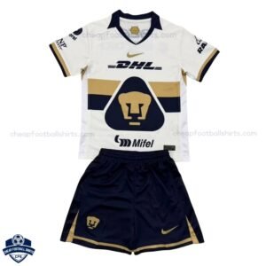 Pumas UNAM Home Kids Football Kit 25/26 - front view
