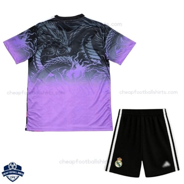 Real Madrid Purple Dragon Edition Kids Football Kit 25/26 - back view