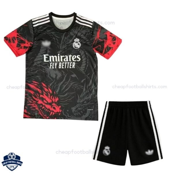 Real Madrid Red Dragon Edition Kids Football Kit 25/26