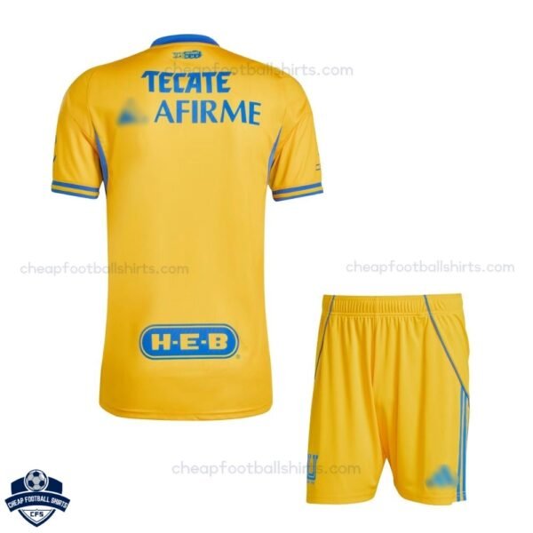 Tigers UANL Home Kids Football Kit 25/26 - Back view