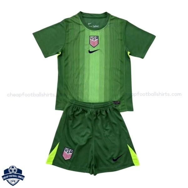 USA Green Goalkeeper Kids Football Kit 25/26