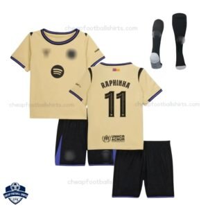 Barcelona Away Kids Football Kit 25/26 RAPHINHA 11