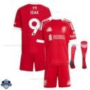 Liverpool Home Kids Football Kit 25/26 ISAK 9 with socks