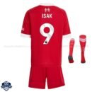 Liverpool Home Kids Football Kit 25/26 ISAK 9 with socks - back view