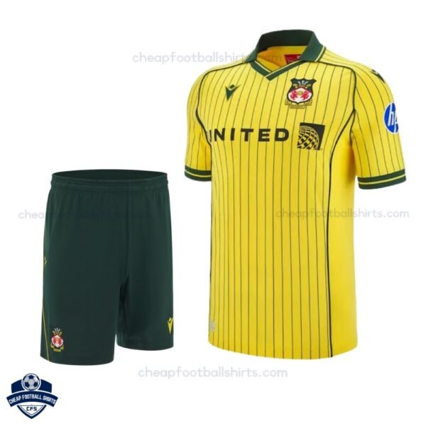 Wrexham Away Kids Football Kit 25/26 - Front View