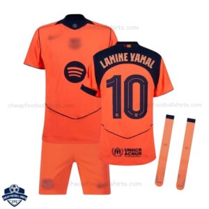 Barcelona Third Kids Football Kit 25/26 LAMINE YAMAL 10 no socks with socks