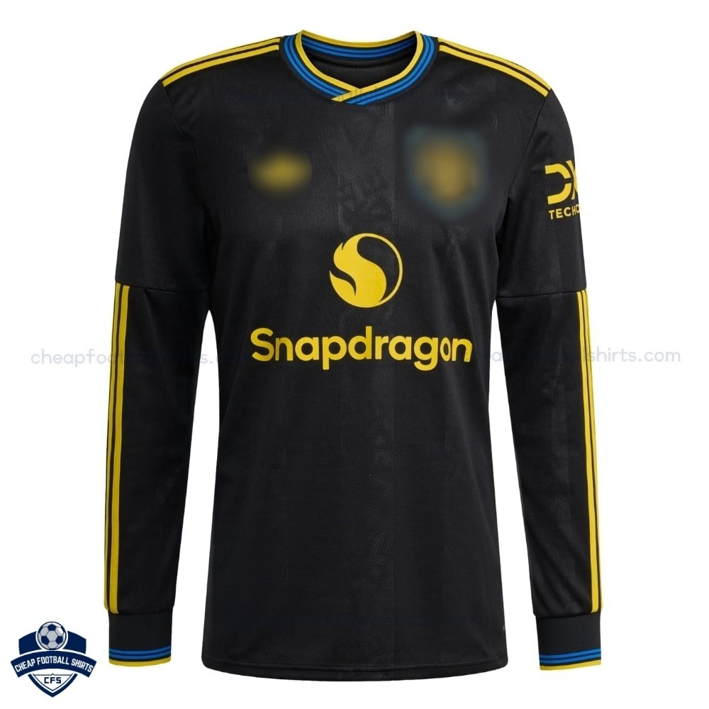 Manchester United Third Men Football Shirt 25/26 Long Sleeve - Front View