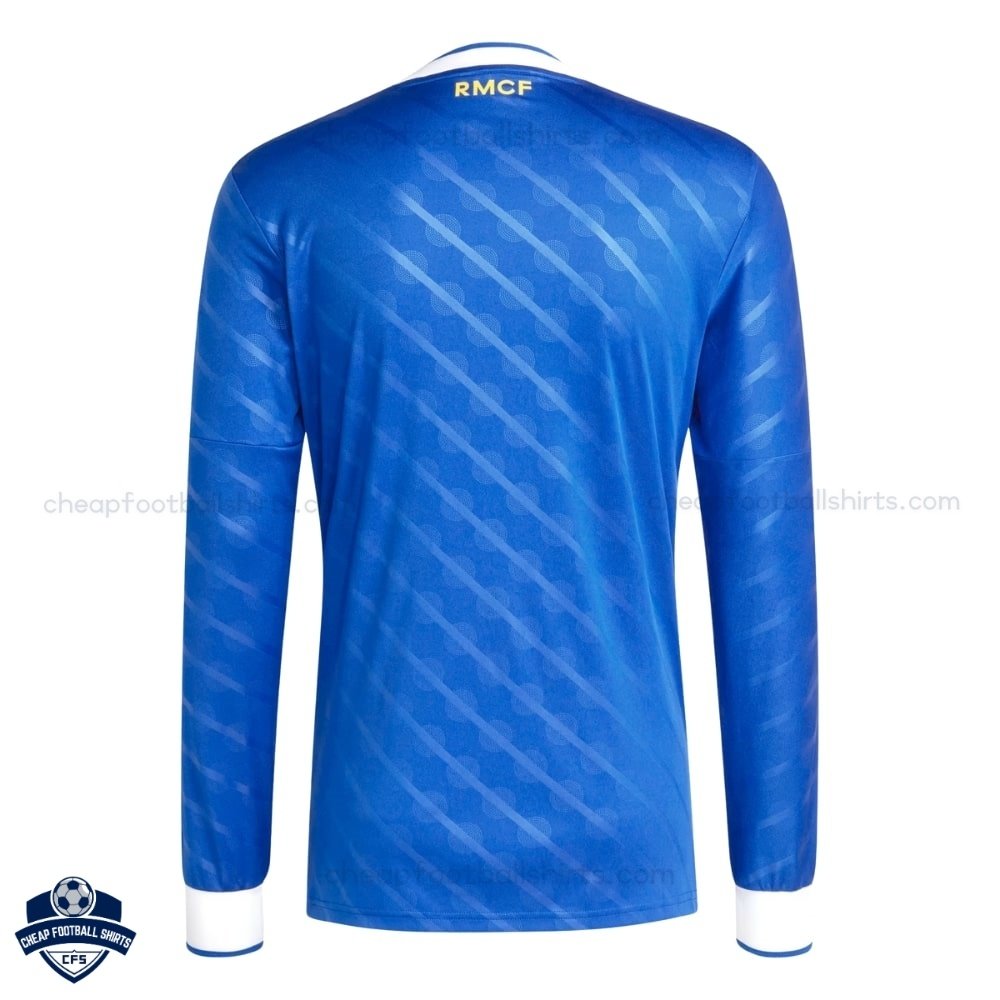 Real Madrid Third Men Football Shirt 25/26 Long Sleeve - Back View