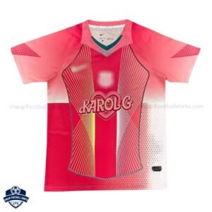 Barcelona Pink Karol G Special Edition Men Football Shirt 25/26 - Front View