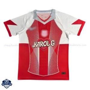 Barcelona Red Karol G Special Edition Men Football Shirt 25/26 - Front View