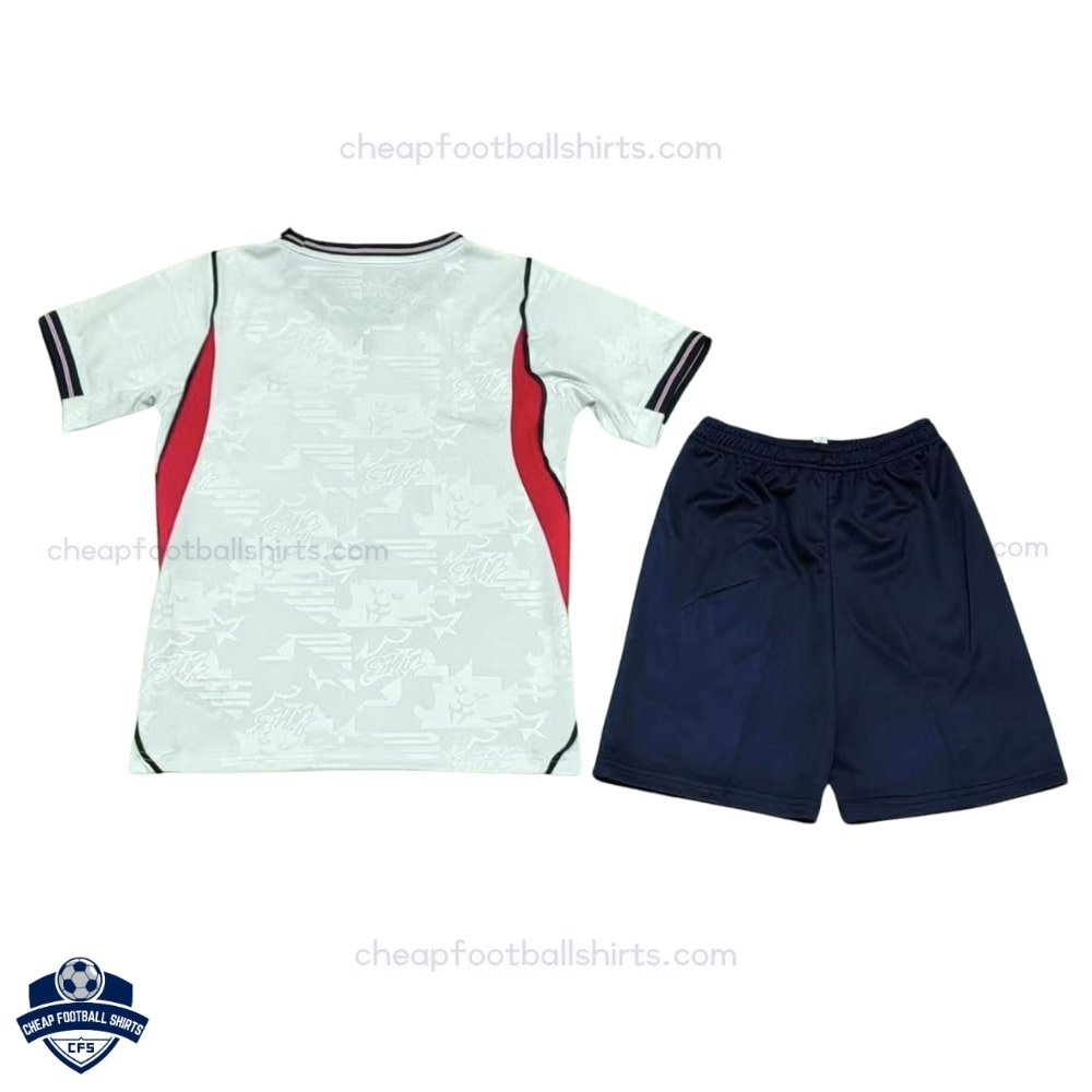 England Home Kids Football Kit 2026 - Back View