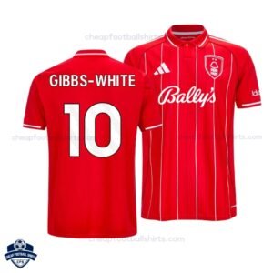 Nottingham Forest GIBBS-WHITE 10 Home Men Football Shirt 25/26 - Overview