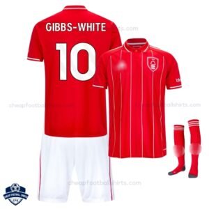 Nottingham Forest GIBBS-WHITE 10 Home Kids Football Kit 25/26 - Overview