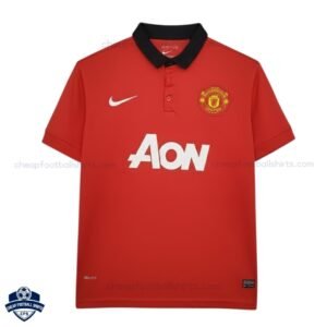 Retro Manchester United Home Men Football Shirt 2013/14 - Front View