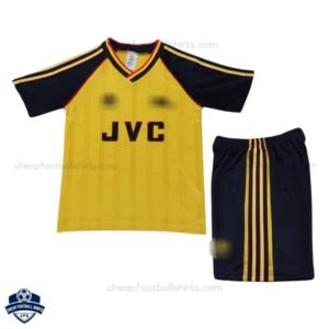 Retro Arsenal Away Kids Football Kit 1988/90 - Front View