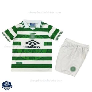 Retro Celtic Home Kids Football Kit 1997/99 - Front View