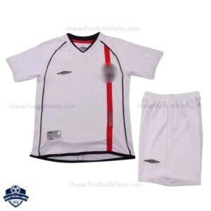 Retro England Home Kids Football Kit 2002 - Front View