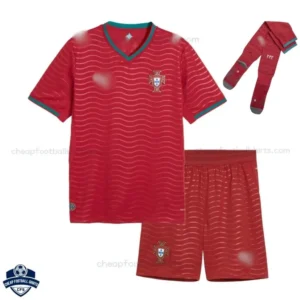 Portugal Home Kids Football Kit 2026 - Front View