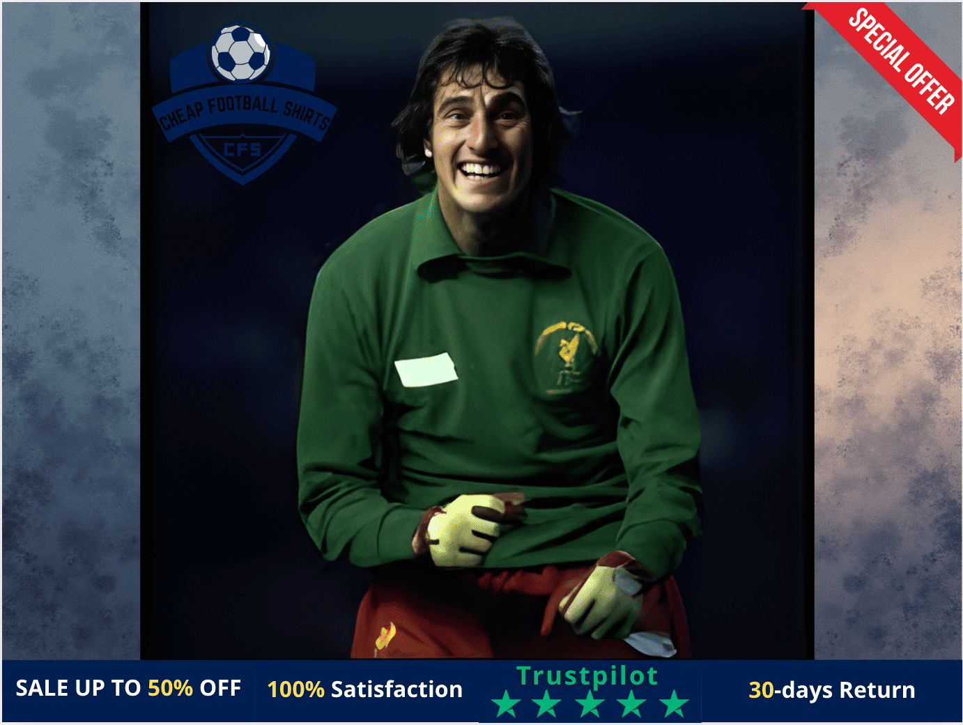 Ray Clemence 1970s Classic Green