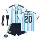 Argentina MAC ALLISTER 20 World Cup Home Kids Football Kit 2026 - Overview with socks