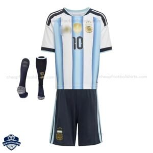 Argentina MESSI 10 Home Kids Football Kit 2026 - Front View with socks