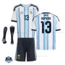 Argentina ROMERO 13 World Cup Home Kids Football Kit 2026 - Overview with socks